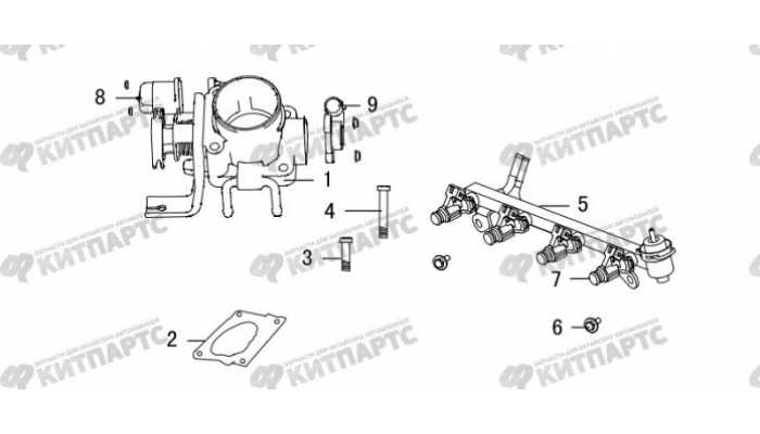 Дроссель, рампа топливная Great Wall Hover H3 New