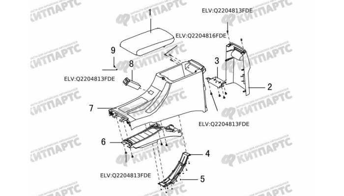 Накладка центральной консоли задняя Great Wall Hover H3 New